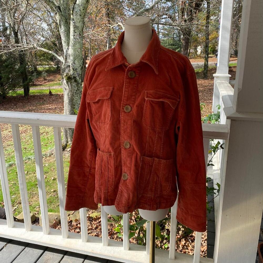 Vintage y2k orange corduroy jacket